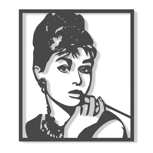 Audrey Hepburn - silueta na zeď