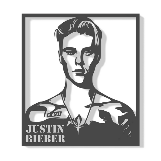 Justin Bieber - silueta na zeď