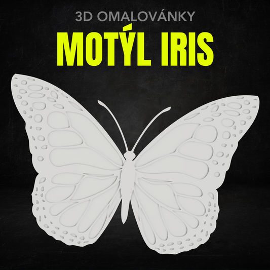 Motýl Iris - 3D omalovánky