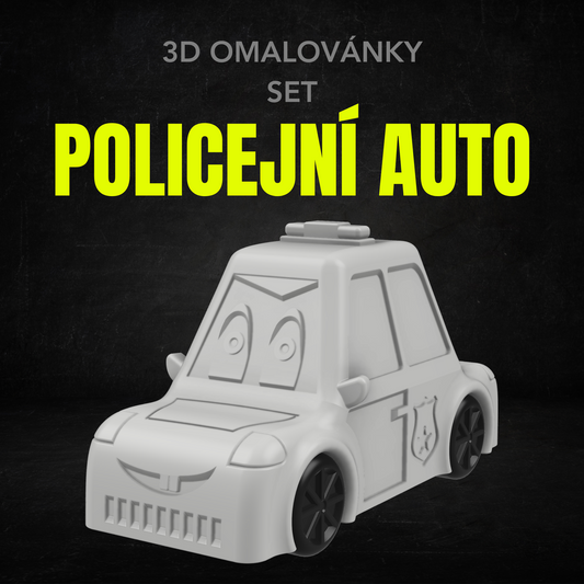 Policejní auto - Set 3D omalovánky