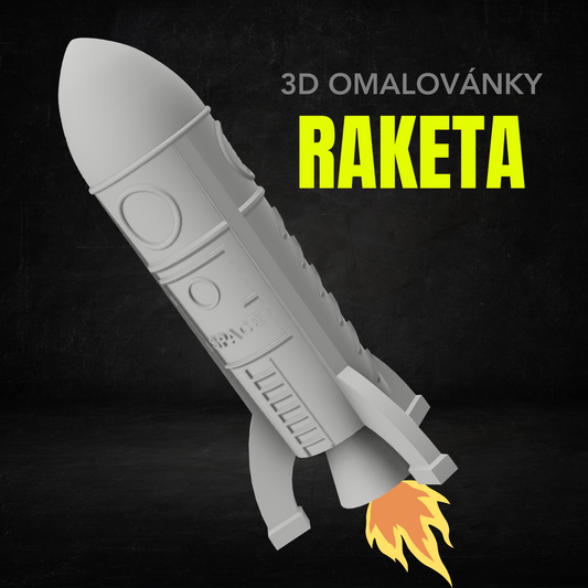 Raketa - 3D omalovánky