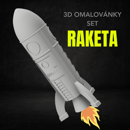 Raketa - Set 3D omalovánky