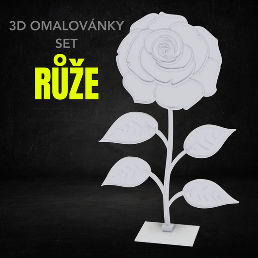 Růže - Set 3D omalovánky