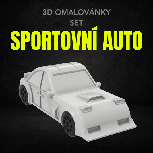 Sportovní auto - Set 3D omalovánky