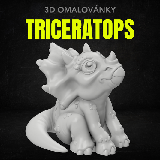 Triceratops - 3D omalovánky