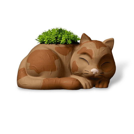 Kočko-květináč - 3D omalovánky