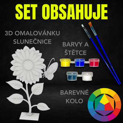 Slunečnice - Set 3D omalovánky